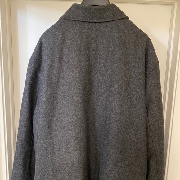 Grey Wool Over Coat Big and Tall 4XL Tall 3/4 Quarter Trench - Picture 11 of 13
